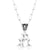 Montana Silversmiths Western Initials Necklace. Silver necklace with a letter 'R' pendant on a white background