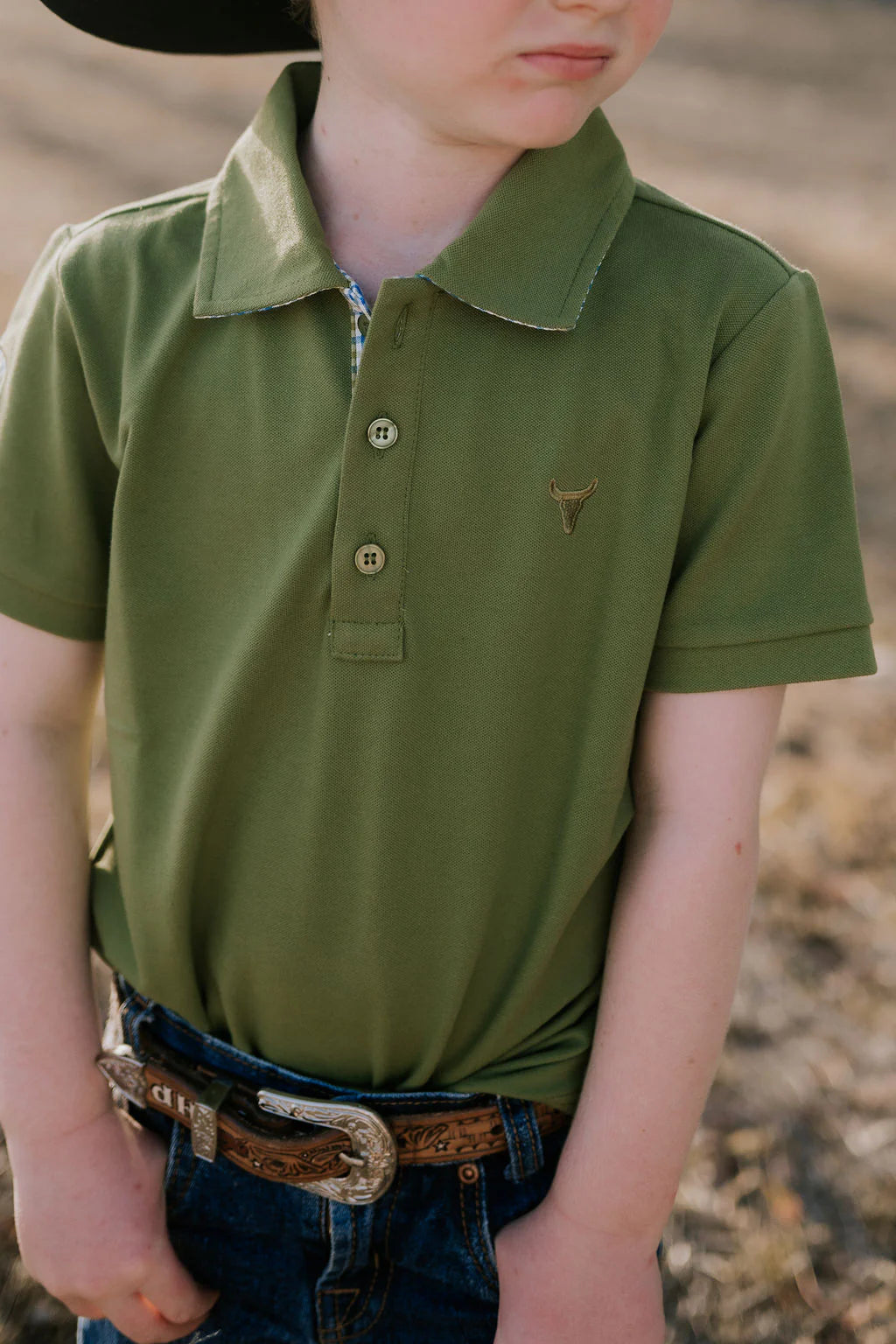 Little Windmill Co Olive Jnr S/S Polo