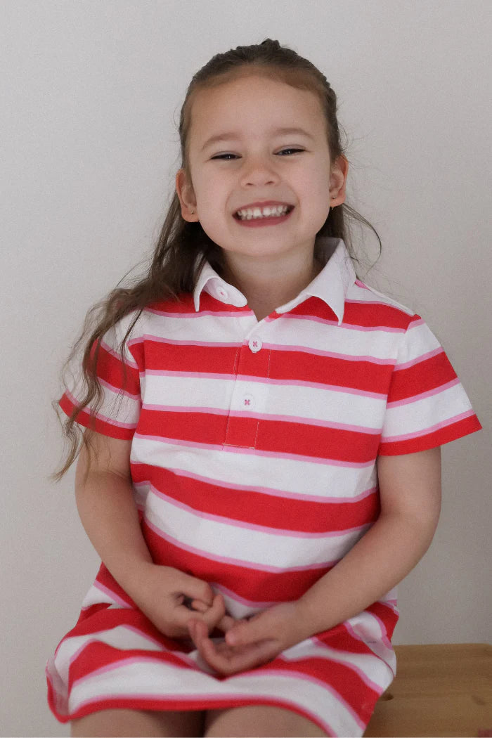 Milky Stripe Rugby Dress