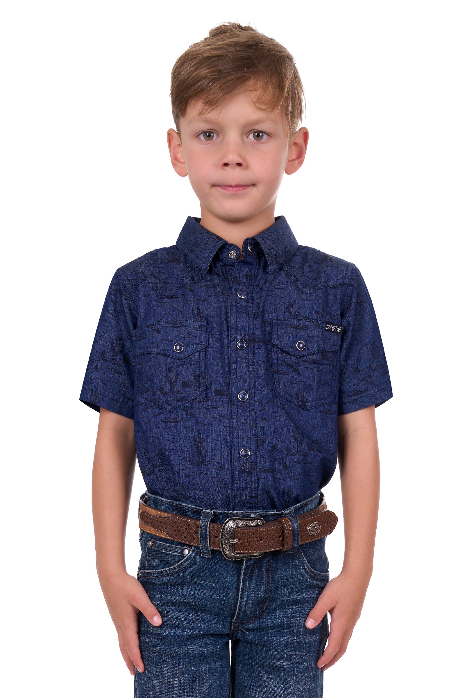 Pure Western Boy's Drew S/S Western Shirt