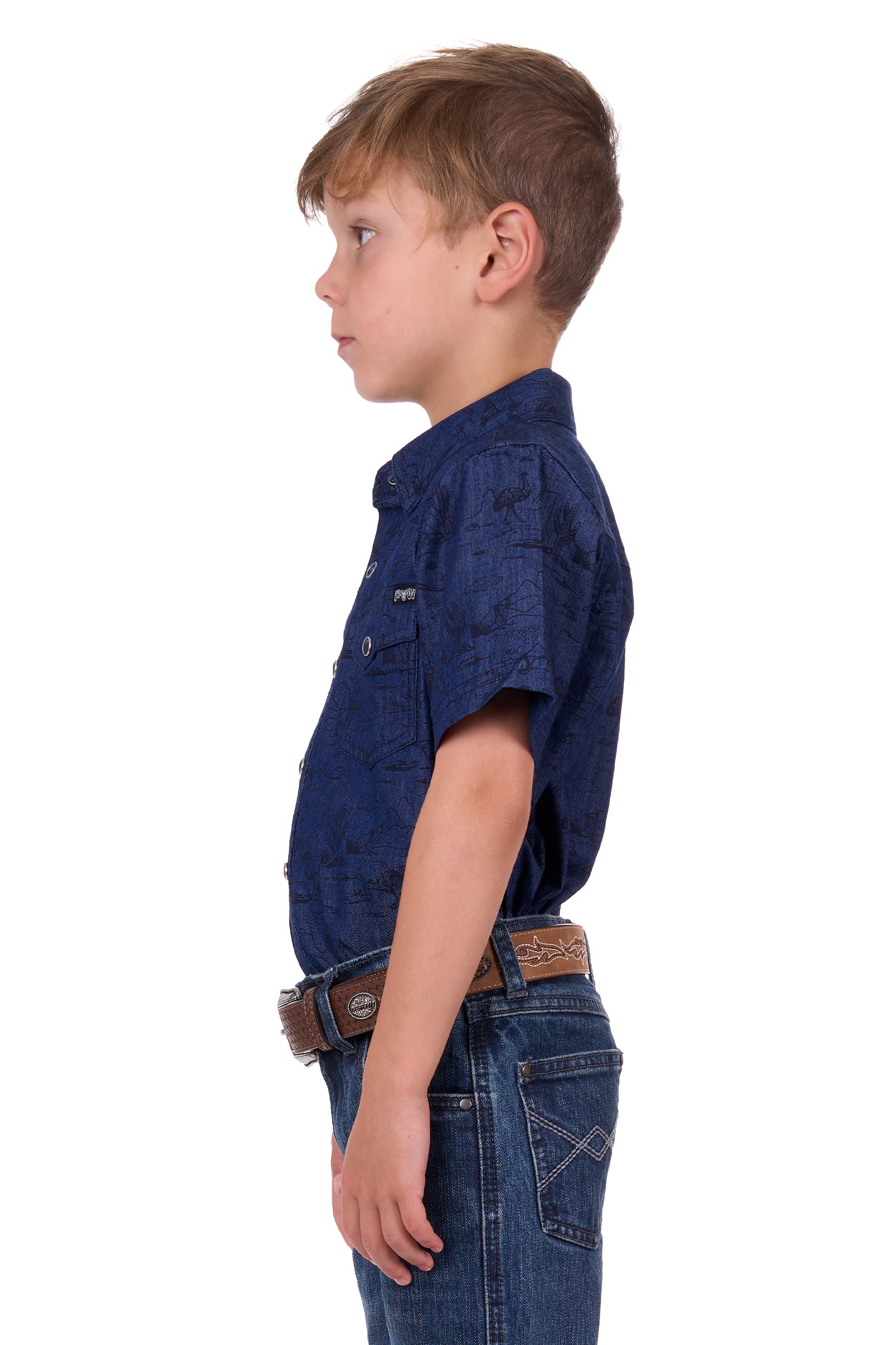 Pure Western Boy's Drew S/S Western Shirt