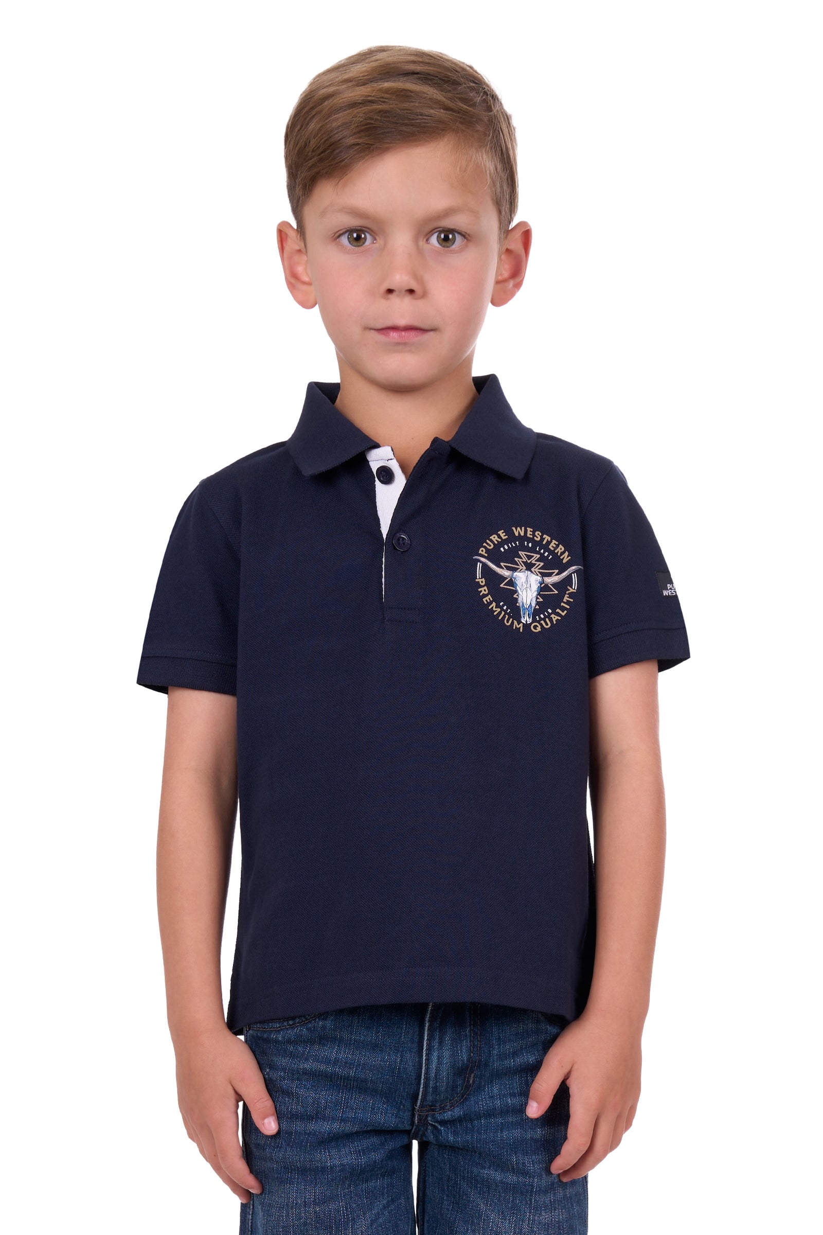 Pure Western Boy's Mack S/S Polo