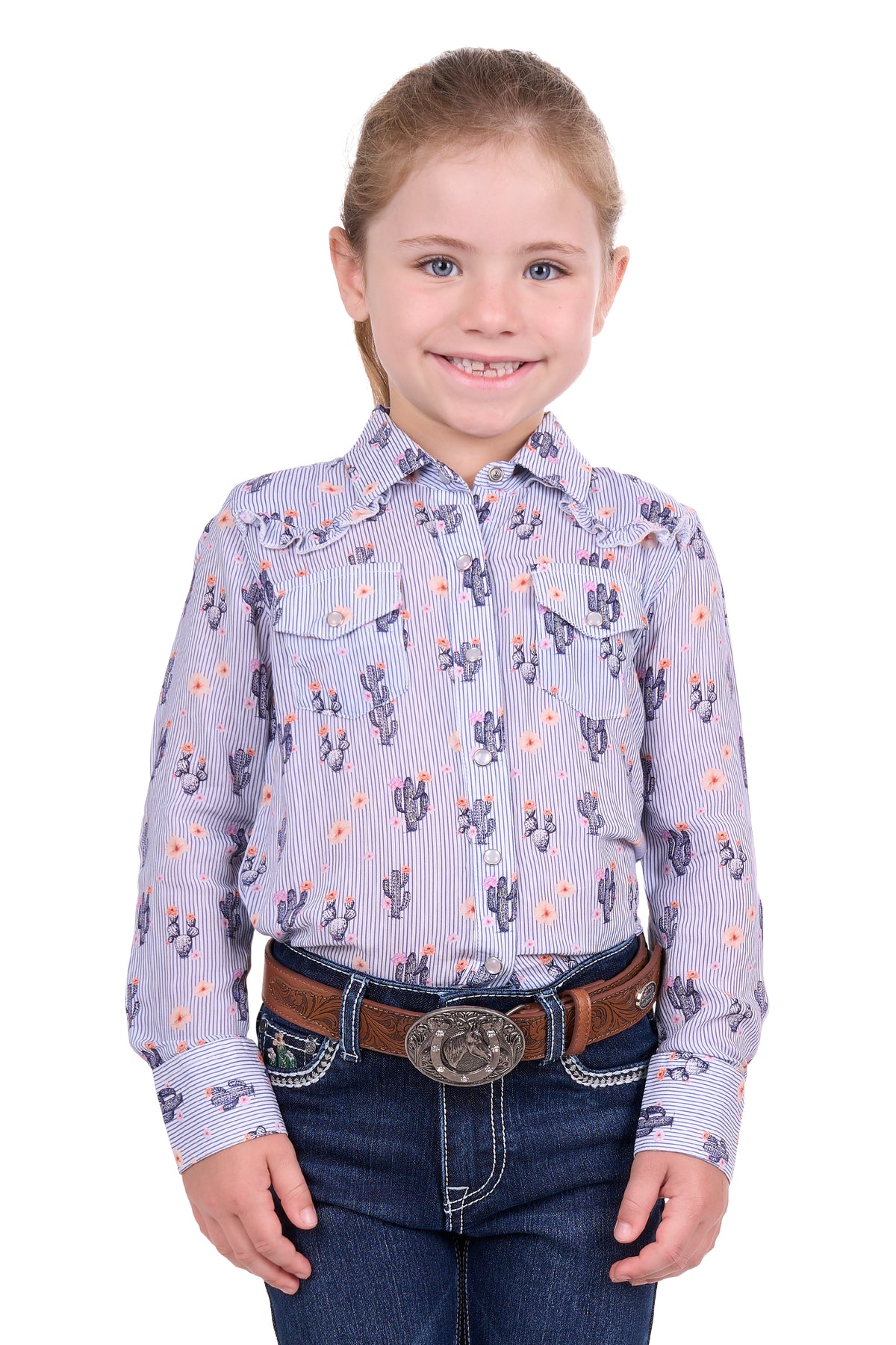 Pure Western Girl&#39;s Mavis L/S Western Shirt