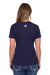 Pure Western Women's Sherry T-Shirt. Person wearing a navy blue t-shirt with a logo on the back, standing against a white background