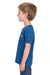 Pure Western Boy's Frank S/S T-Shirt. Child wearing a blue t-shirt with a logo on a white background
