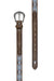 Pure Western Boy's Warren Western Belt. Belt with blue and white pattern on a white background