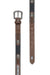 Pure Western Boy's Clayton Western Belt. Brown leather belt with decorative buckle on a white background