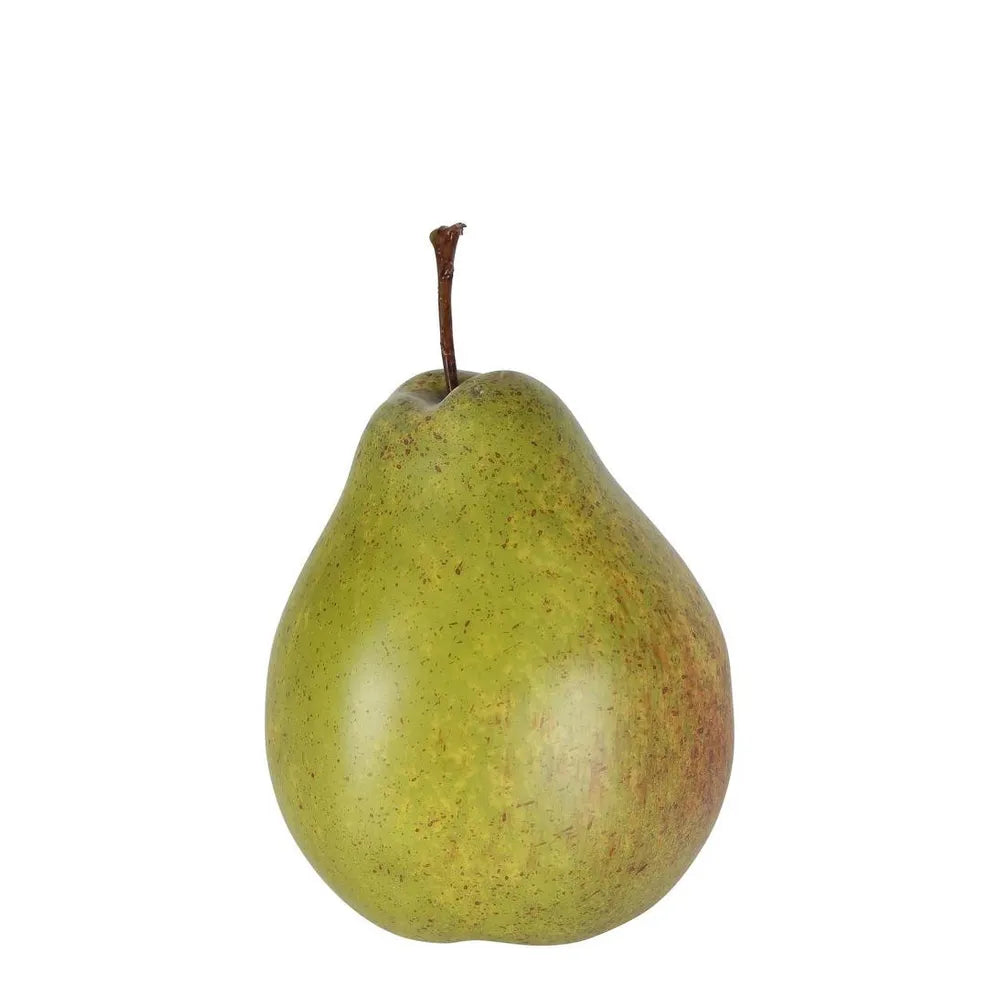 Pear Single Green. Green pear on a white background
