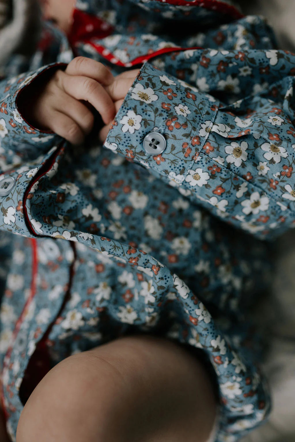 Little Windmill Paris Floral Infant L/S Romper