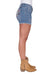 Pure Western Women's Imogen Western Shorts. Denim shorts worn by a person on a white background