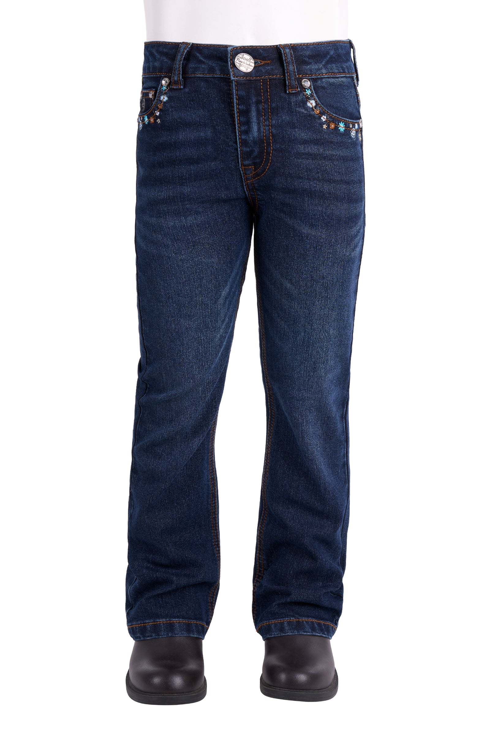 Gray pants with a belt on a white background