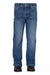 Pure Western Girl's Pam Boot Cut Jean. Blue jeans with decorative stitching on a white background