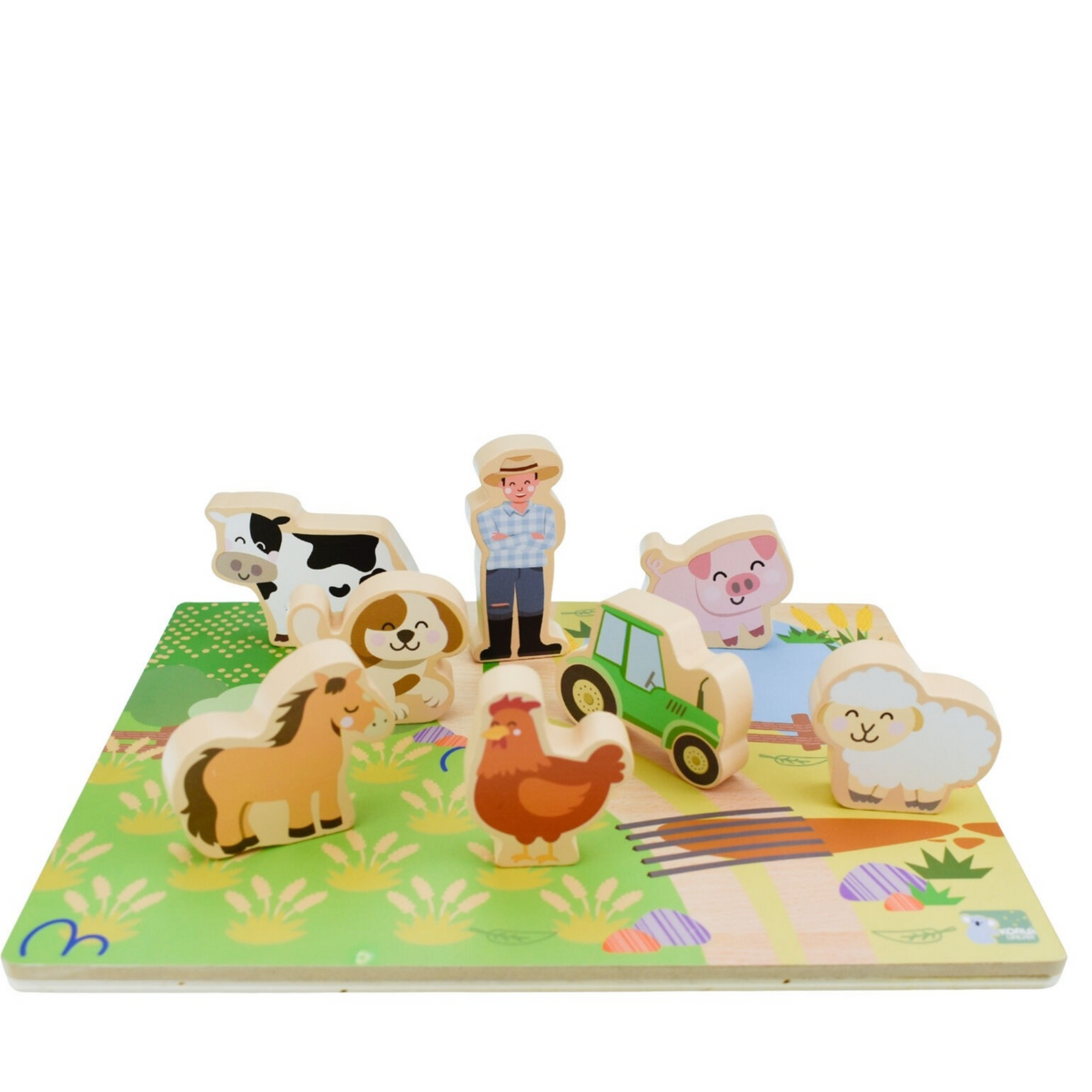 Eleganter Wooden Chunky Aussie Farm Animal Puzzle Eleganter