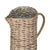 Large Jug with Glass Insert. Wicker pitcher on a white background