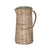 Large Jug with Glass Insert. Wicker pitcher on a white background