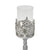 Snow Candle Holder Zinc. Decorative candle holder with floral design on a white background