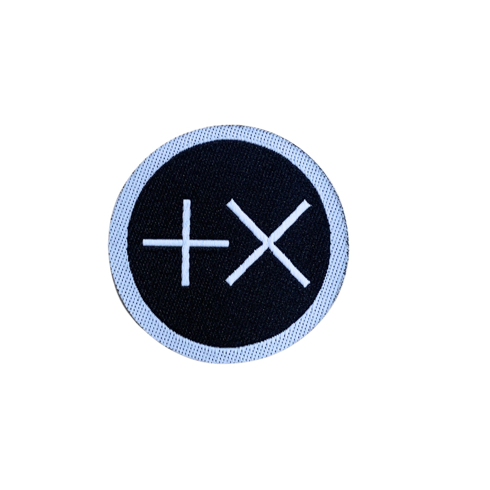 Black textured ring on a white background
