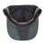 Roper Trucker Cap Bull Skull. Black mesh cap with gray brim on a white background