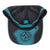 Roper Trucker Cap Cattle Tag. Black and blue cap with a logo on a white background
