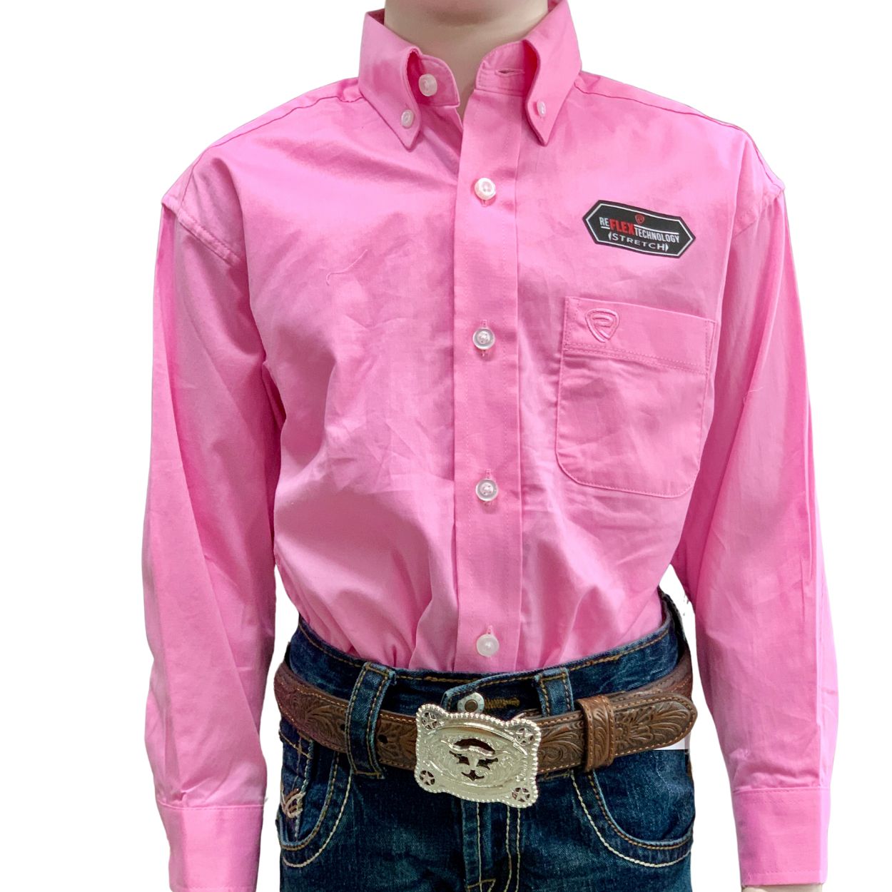 Rock & Roll Denim Boy's Solid Twill L/S Western Shirt