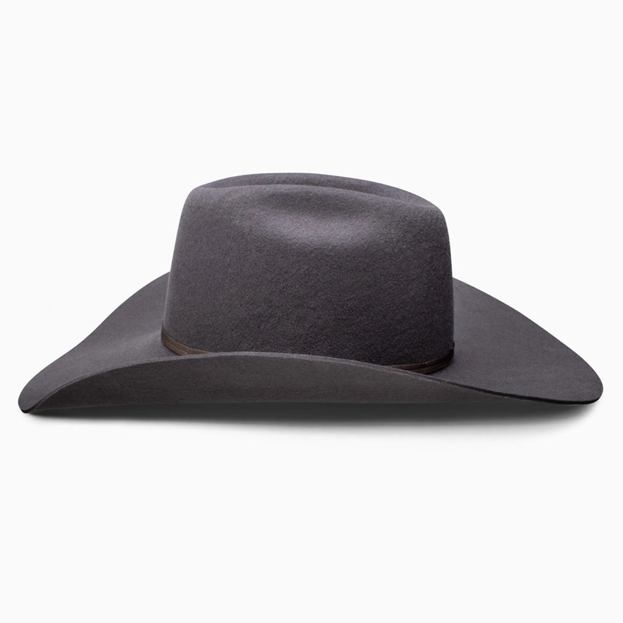 Resistol Cojo 9th Round 3X Wool Felt Cowboy Hat. Gray cowboy hat on a white background