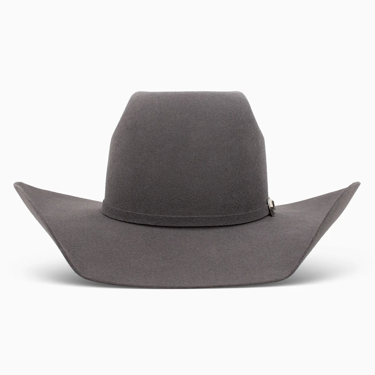 Resistol 3X Pay Window Tuff Hedeman Felt Cowboy Hat. Gray cowboy hat on a white background