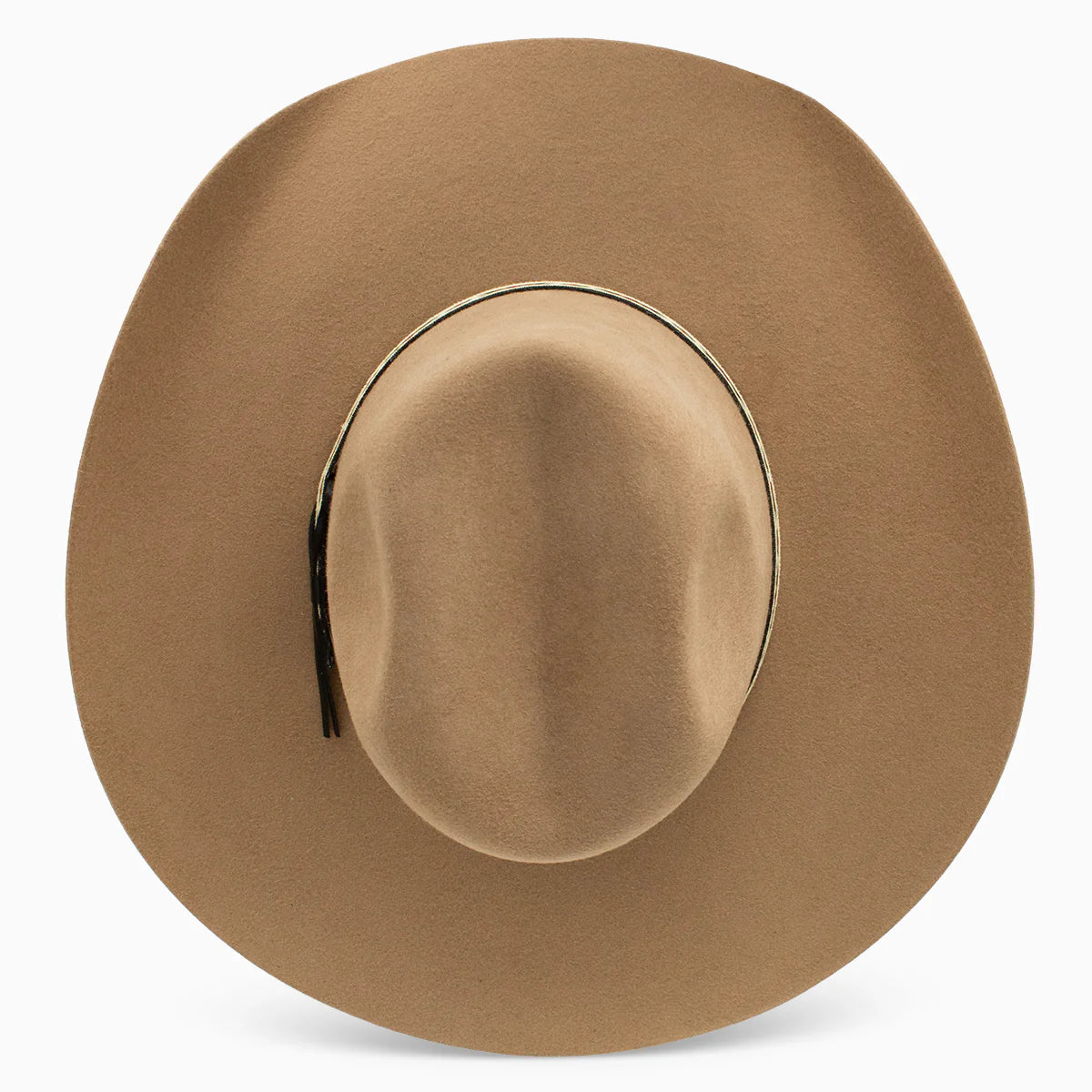 Resistol 3X Tempe Tuff Hedeman Felt Cowboy Hat. Brown wide-brimmed hat on a white background