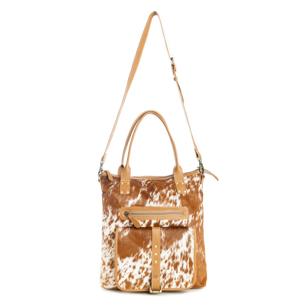 Women's Mesa Maverick Tote Bag in Brown & White