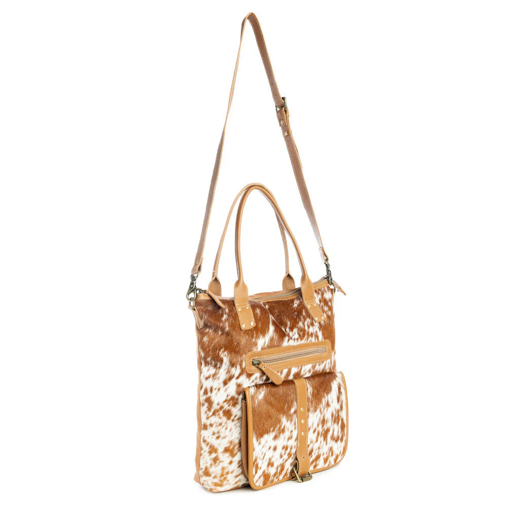 Women's Mesa Maverick Tote Bag in Brown & White