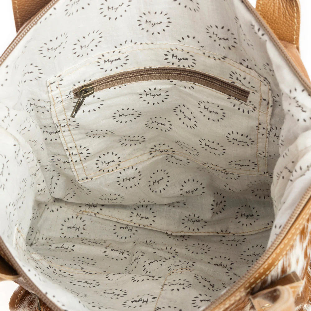 Women's Mesa Maverick Tote Bag in Brown & White