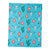 Desert Bloom Baby Blanket. Tea towel with longhorn cow skull and cactus pattern on a blue background
