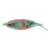 Texas Rose Western Embroidered Leather Bag in Turquoise. Turquoise pouch with a zipper on a white background
