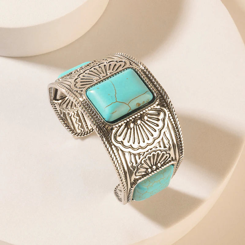 Desert Sentinel Bracelet in Navajo Teal