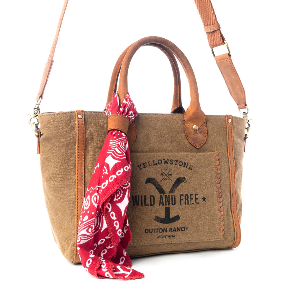 Yellowstone Montana Amber CrossBody Bag with Scarf