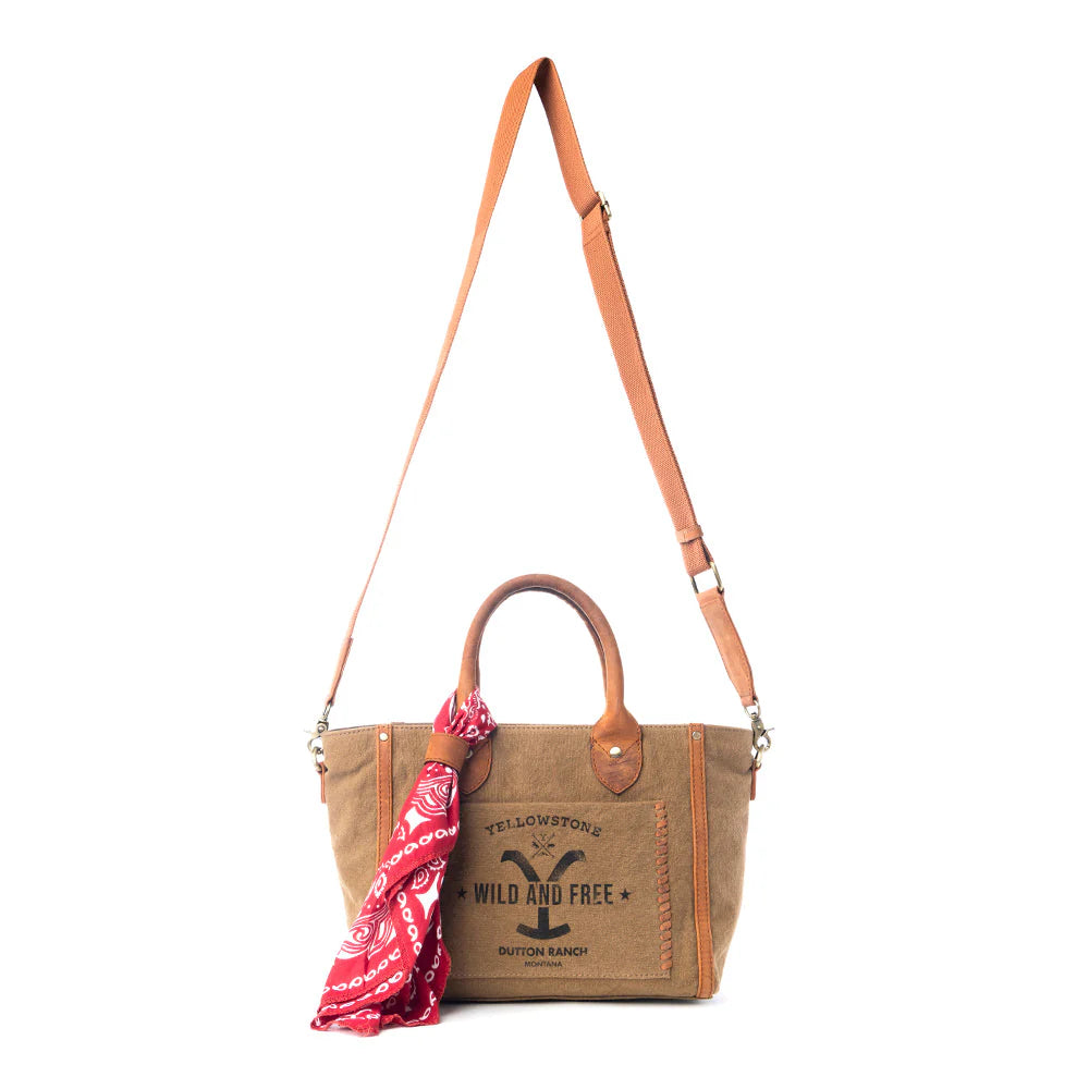 Yellowstone Montana Amber CrossBody Bag with Scarf.