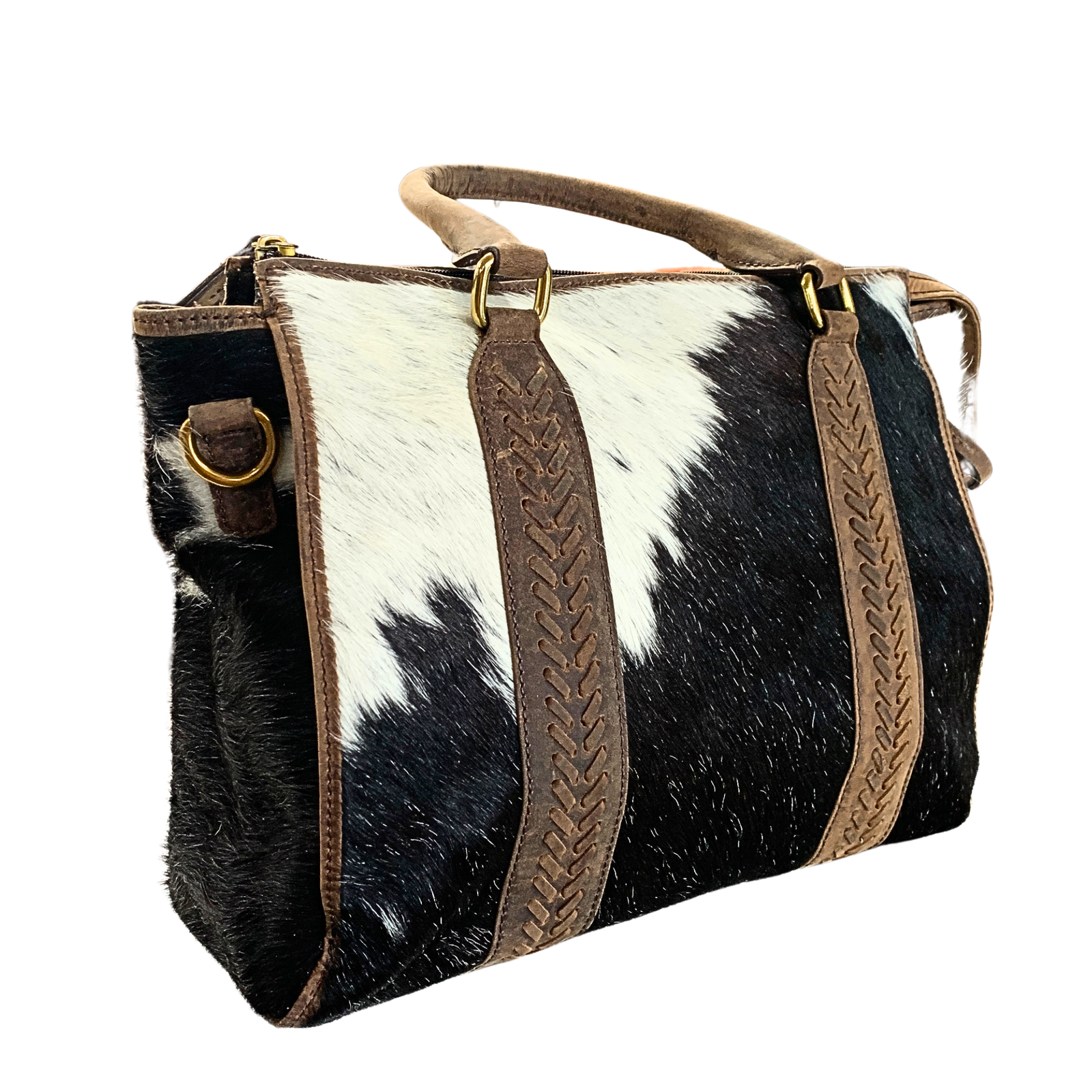 Myra Speckled Range Hairon Leather Concealed Carry Bag in Arctic Storm