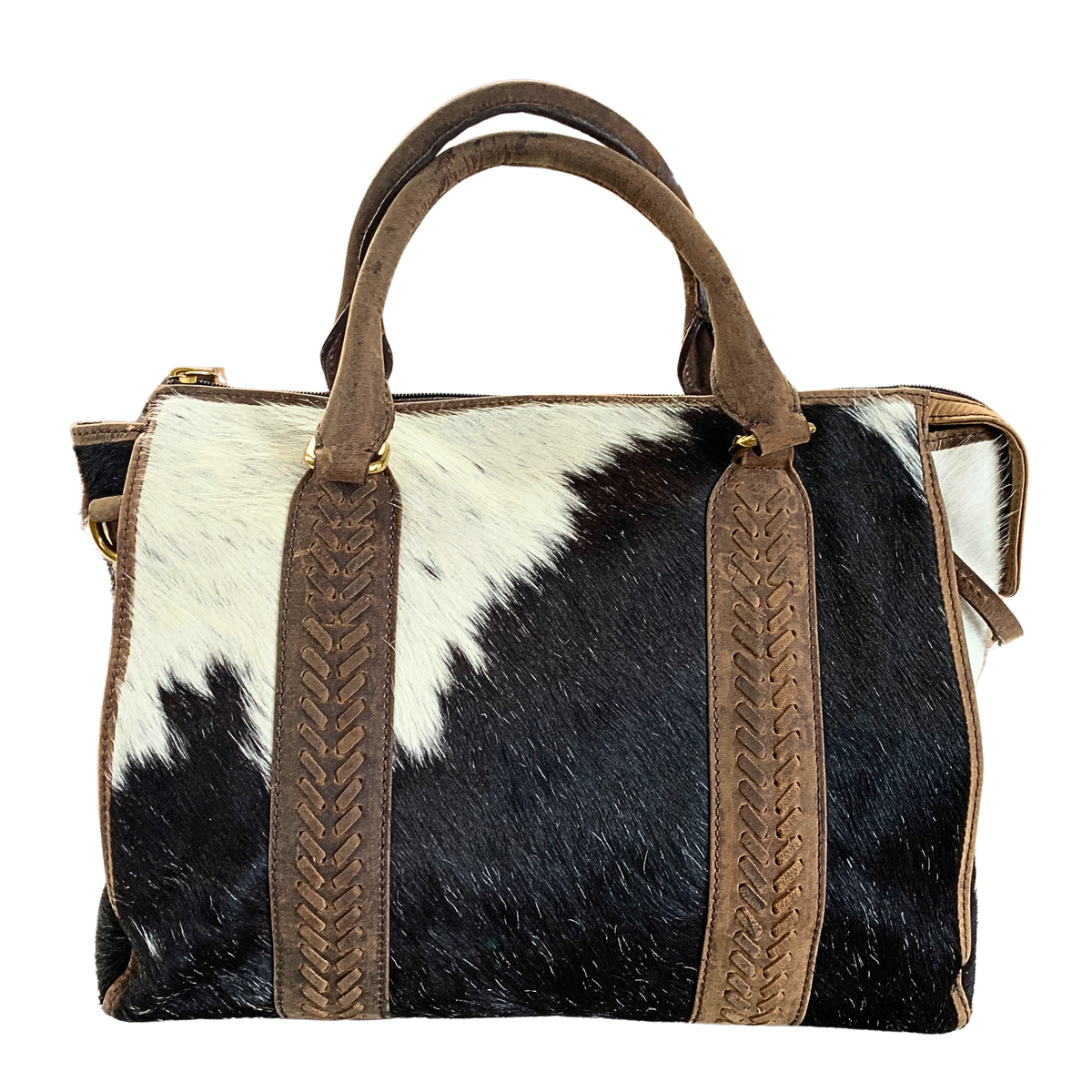 Myra Speckled Range Hairon Leather Concealed Carry Bag in Arctic Storm