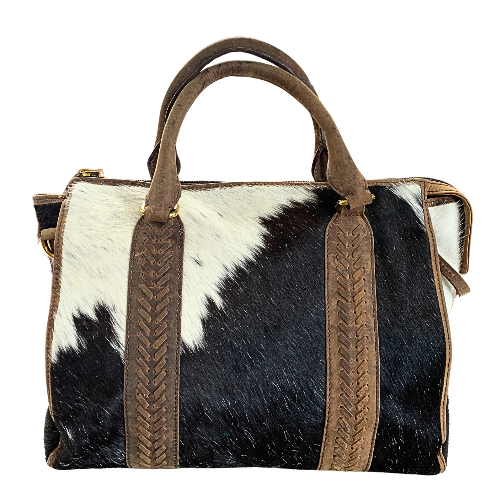 Myra Speckled Range Hairon Leather Concealed Carry Bag in Arctic Storm