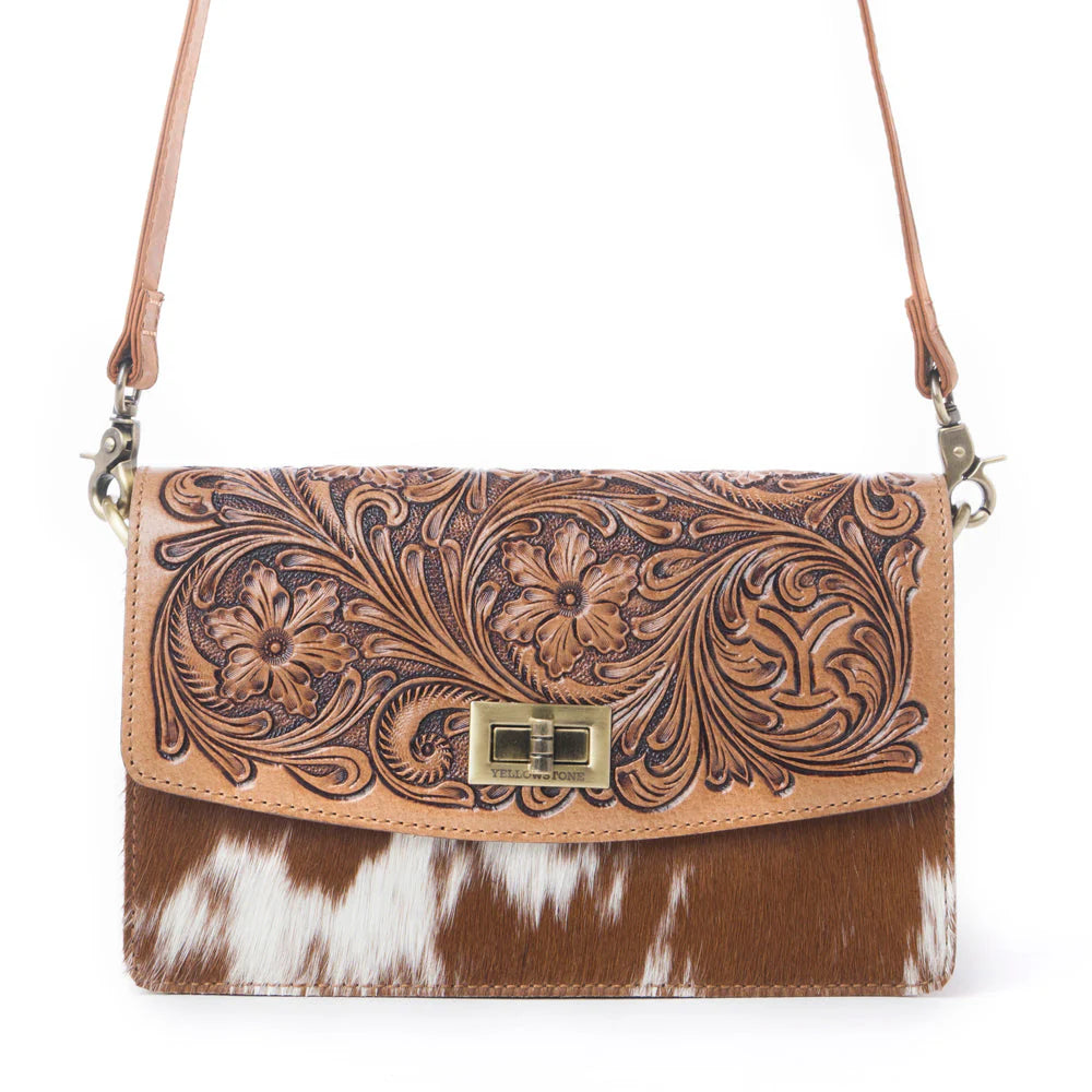 Yellowstone Russet Valley Handtooled Bag in Warm Chestnut