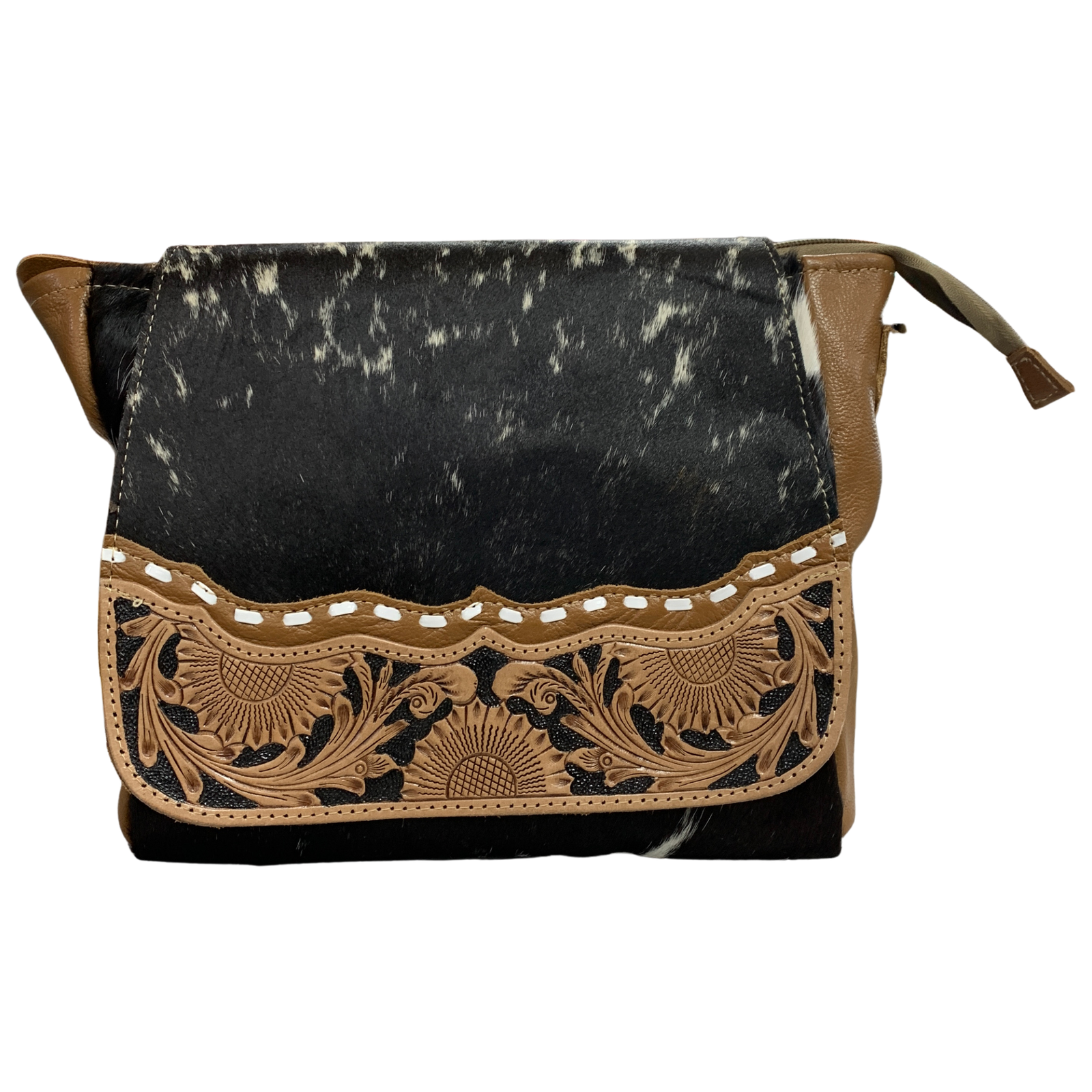 Myra Mangnifique Hairon Handtooled Leather Crossbody Bag