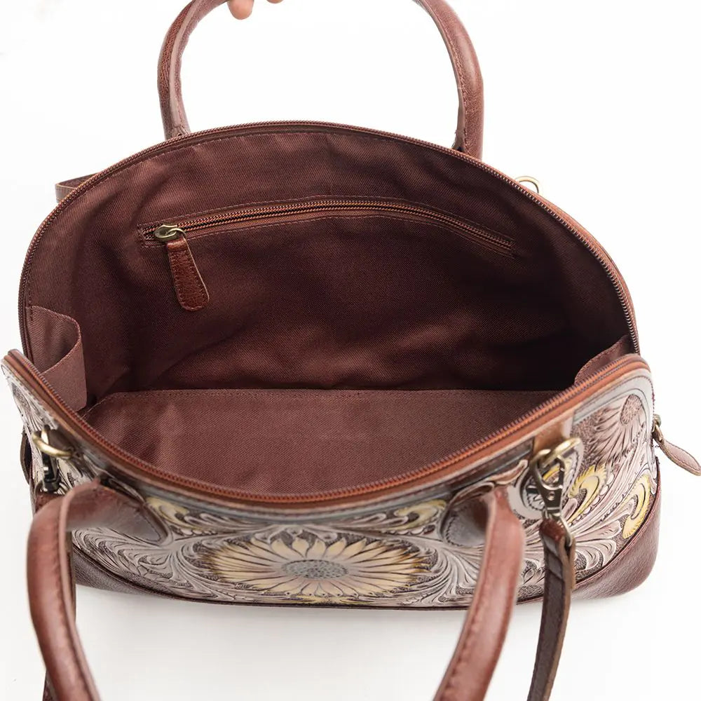 Women's Pueblo Petals Hand Tooled Bag