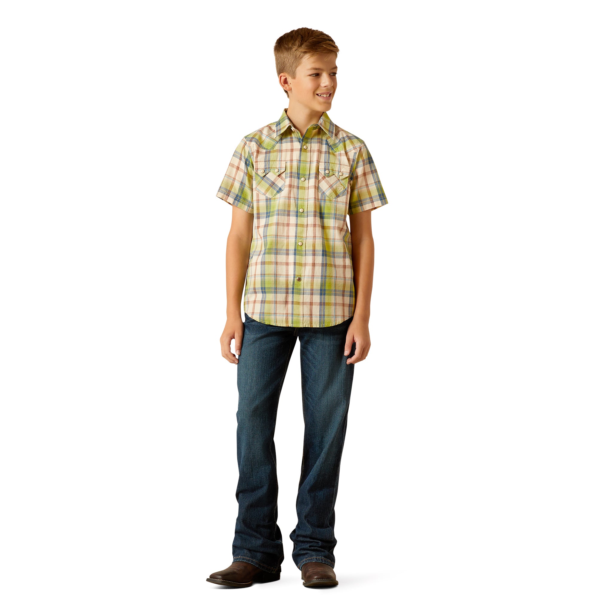 Ariat Boy's Hinston Retro Fit S/S Western Shirt