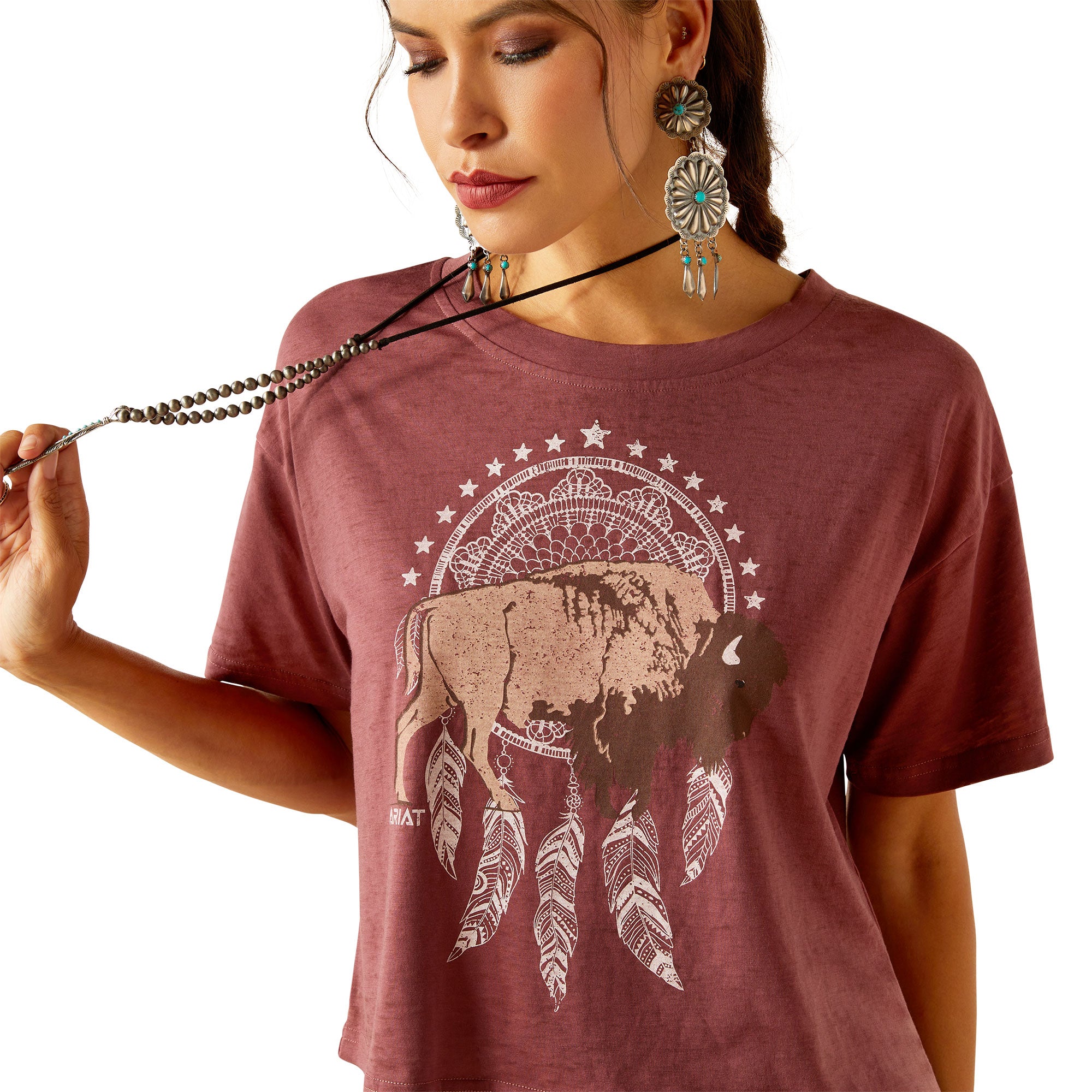 Ariat Women's Buffalo Territory Cropped Tee