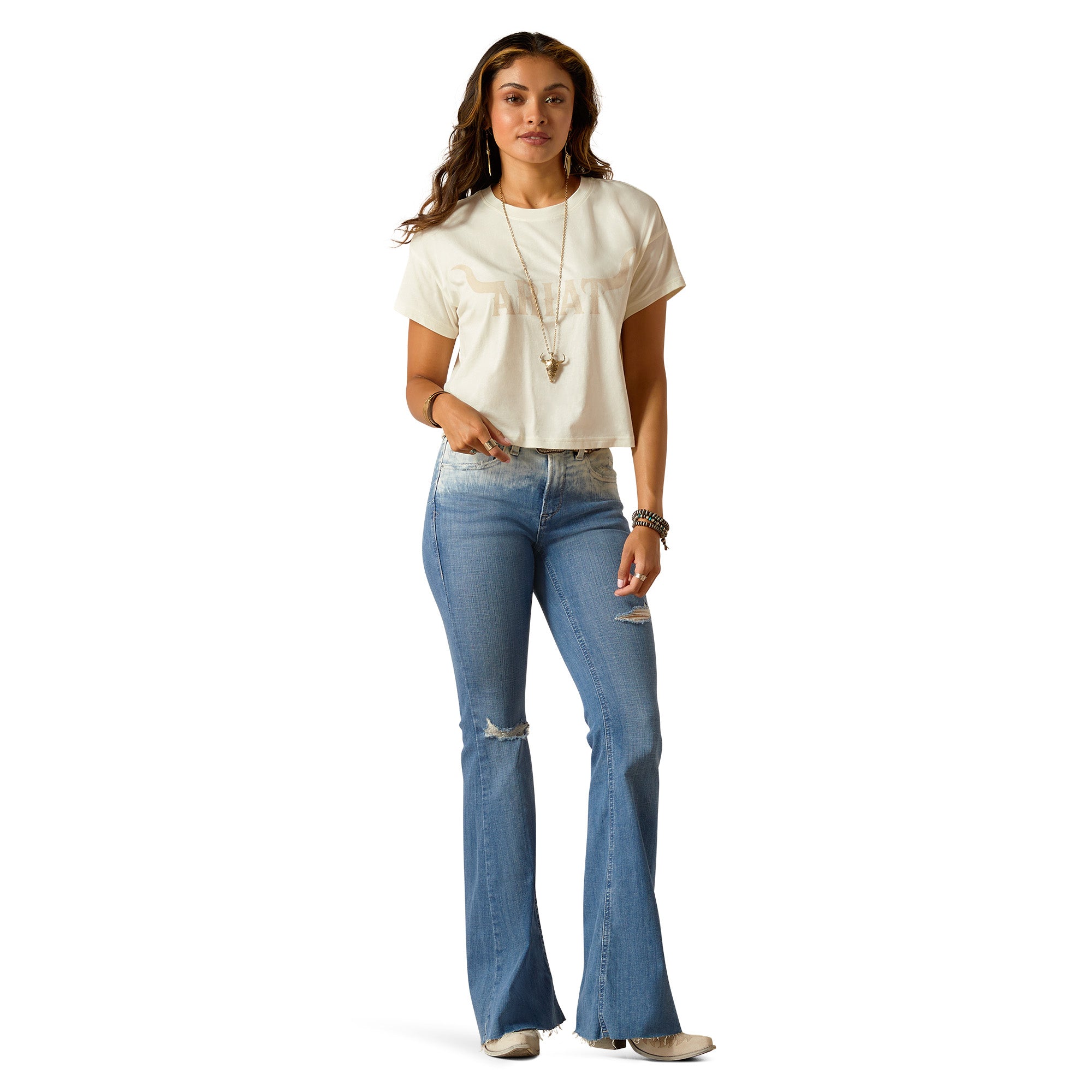 Ariat Women's Wild Hat Cropped S/S T-Shirt
