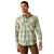 Ariat Men's Hardin Retro Fit L/S Western Shirt. Man wearing a plaid shirt on a white background