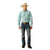 Ariat Men's Pro Series Justice Classic Fit L/S Shirt. Man wearing a plaid shirt, jeans, and cowboy hat on a white background