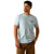 Ariat Men's Ogden Valley Badge T-Shirt. Person wearing a light blue t-shirt with Ariat logo on the back