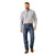 Ariat Men's M2 Camilo Boot Cut Jean. Man wearing a checkered shirt, jeans, and brown boots on a white background