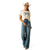 Ariat Women's Cowboy T-Shirt. Woman wearing a white t-shirt with 'Cowboy' text and blue jeans on a white background