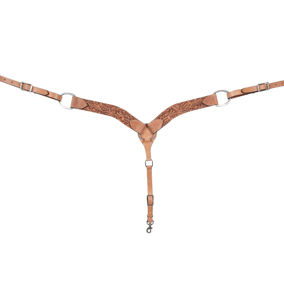 Cashel 2 1/4" Breastcollar with Antique Leaf Tooling